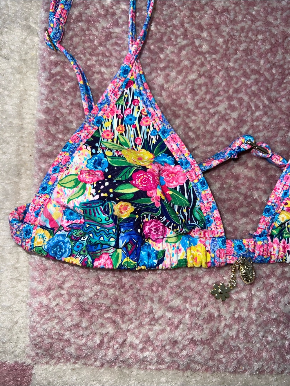 Bydee XS Colorful Triangle Bikini Top